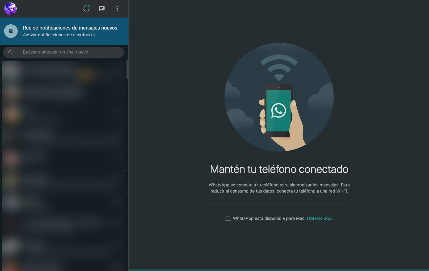 WhatsApp Web actualizaciones