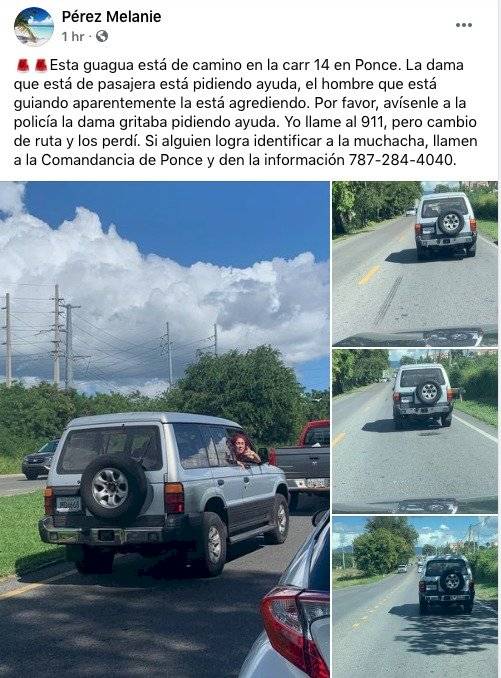 denuncia mujer pidiendo ayuda