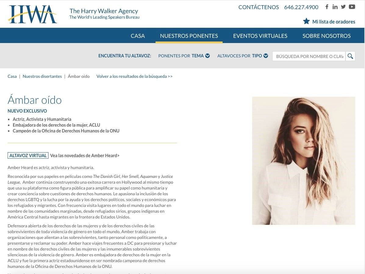 Amber Heard brinda charlas de violencia doméstica