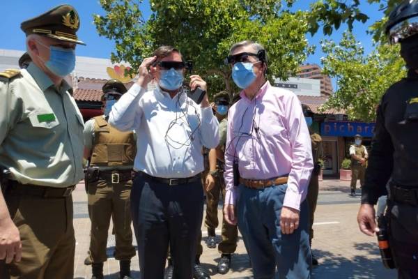 A lo "Robocop covid": visores térmicos permitirán a Carabineros identificar en una multitud a personas con síntomas