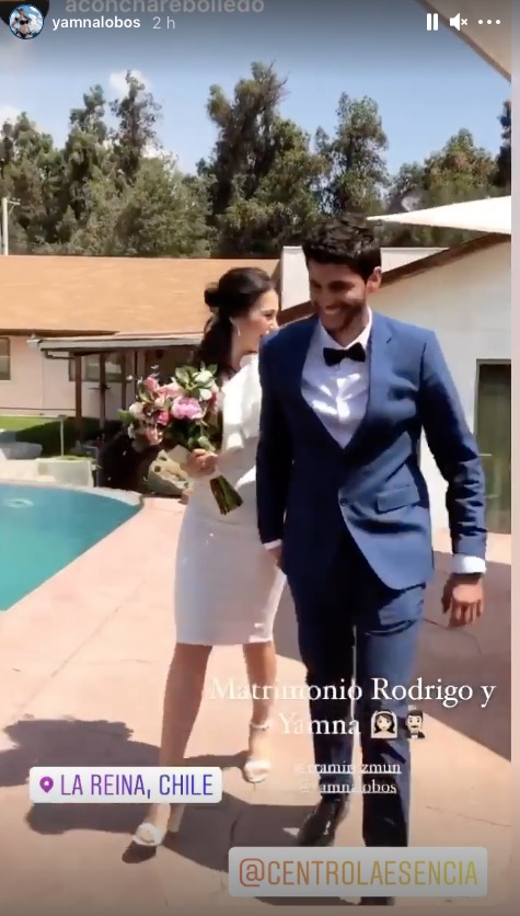 Yamna Lobos se casó con Rodrigo Ramírez en plena pandemia
