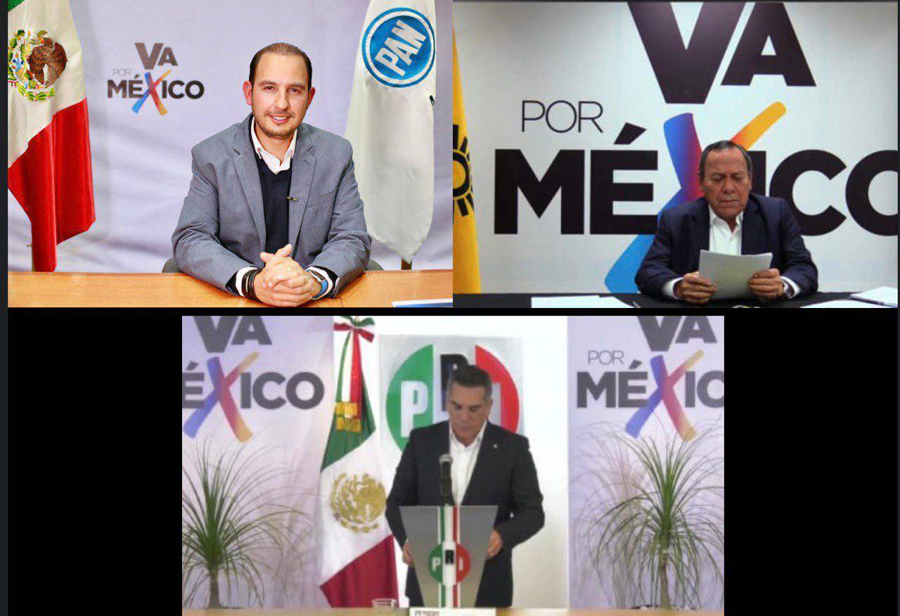 Anuncio de coalición PRI-PAN-PRD.