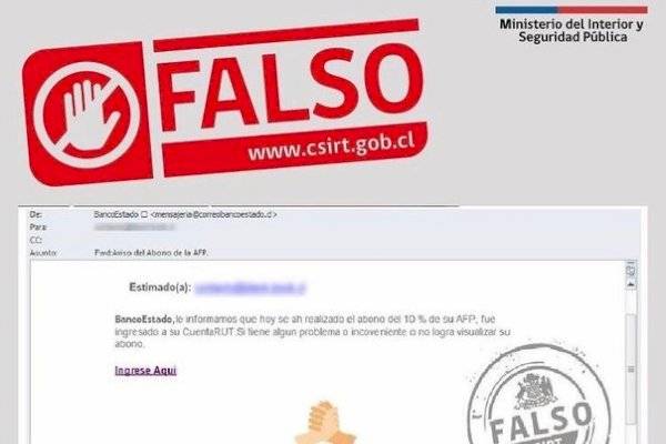 Alerta de estafa: reportan correo fraudulento a clientes de BancoEstado por el pago del segundo retiro del 10%