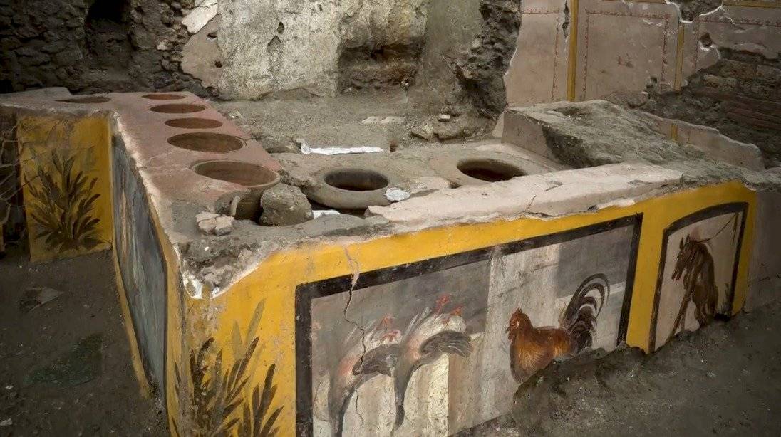 puesto de comida romano