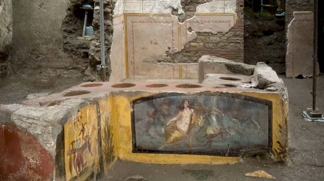 puesto de comida romano