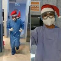 Montan coreografía médicos de Guanajuato para alegrar a pacientes de Covid-19 en Navidad
