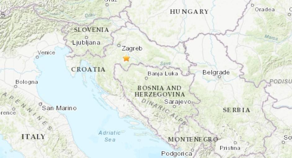Terremoto de magnitud 6,3 en Croacia USGS
