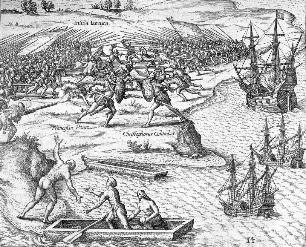  Primeros enfrentamientos entre conquistadores y aborígenes en la actual América. 
