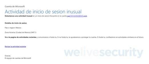 ESET identifica una campaña de phishing busca robar credenciales de acceso de Outlook