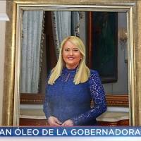Fortaleza devela nuevo óleo de la gobernadora