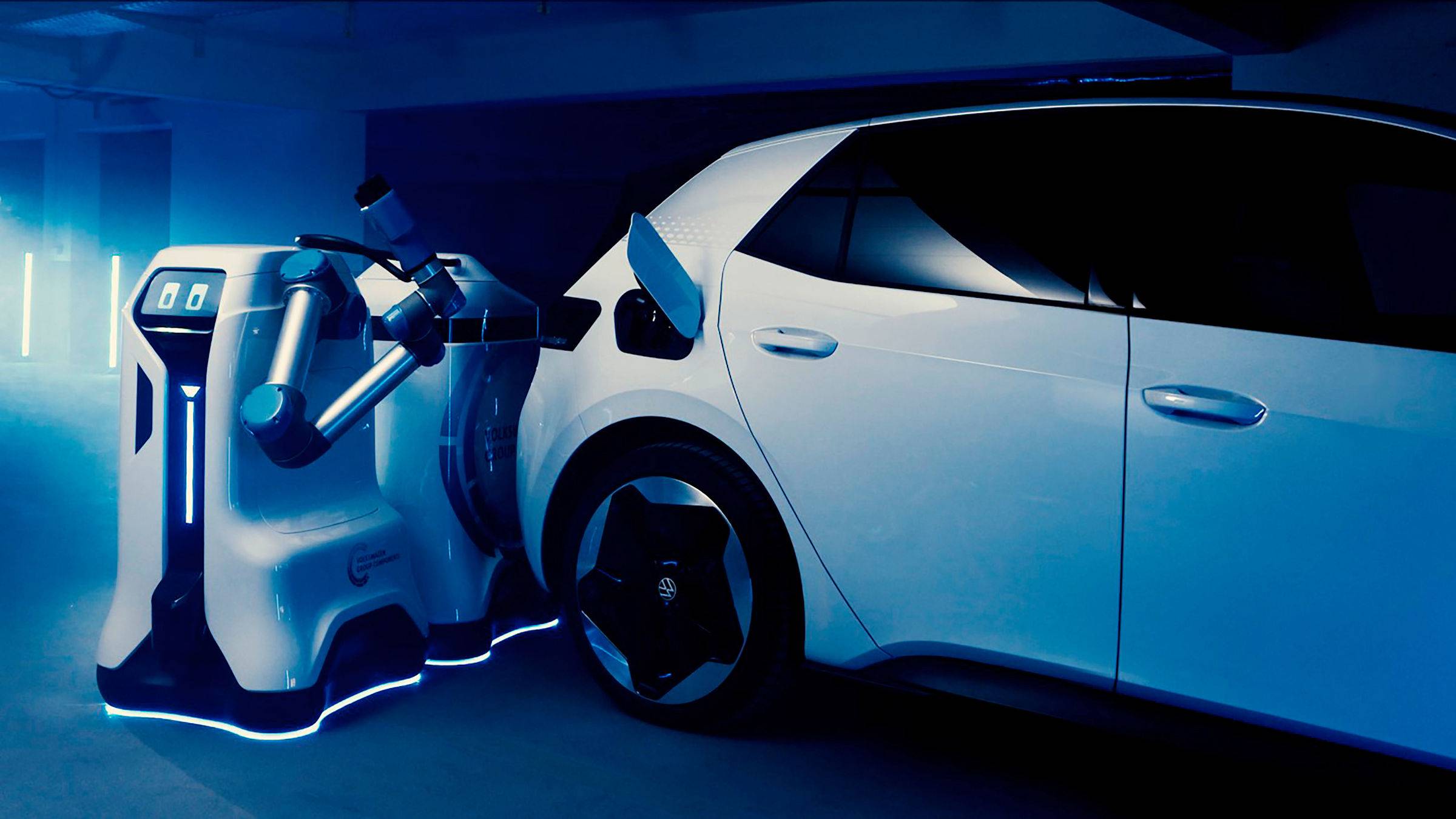 Robot de carga móvil de Volkswagen. Robot de carga móvil de Volkswagen.