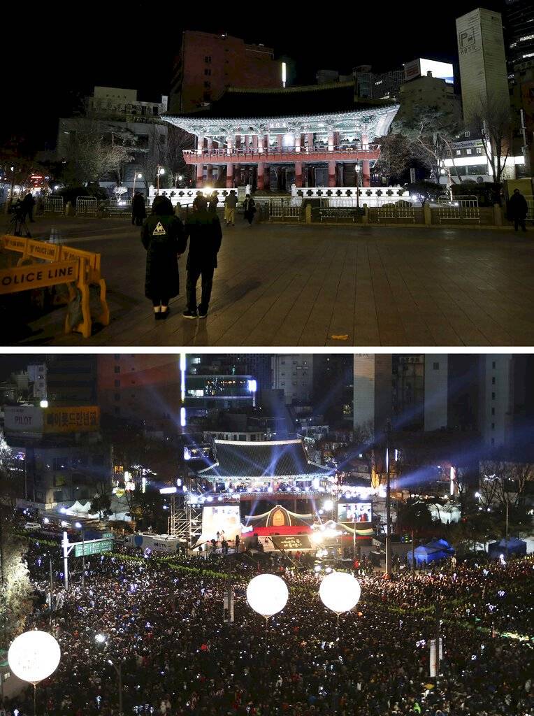 En Corea del Sur, el gobierno de la ciudad de Seúl canceló su ceremonia anual de timbres de Nochevieja en el barrio de Jongno por primera vez desde que el evento se celebró por primera vez en 1953, meses después del final de la Guerra de Corea.