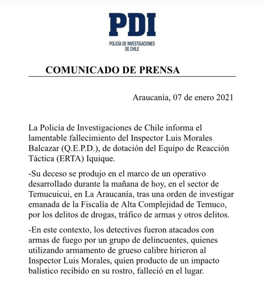 Comunicado PDI