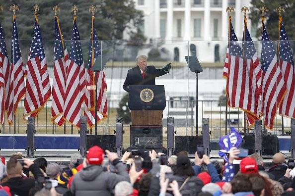 Donald Trump durante asalto al Capitolio