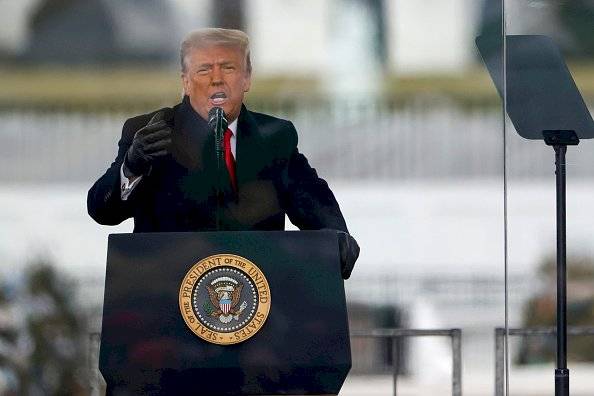 Donald Trump durante asalto al Capitolio