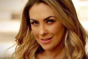 Aracely Arámbula cautiva en sencillo top de licra rojo corto con pantalón culotte verde olivo