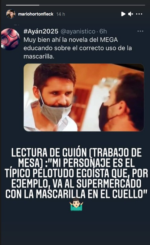 Mario Horton explicó su personaje en Edificio Corona