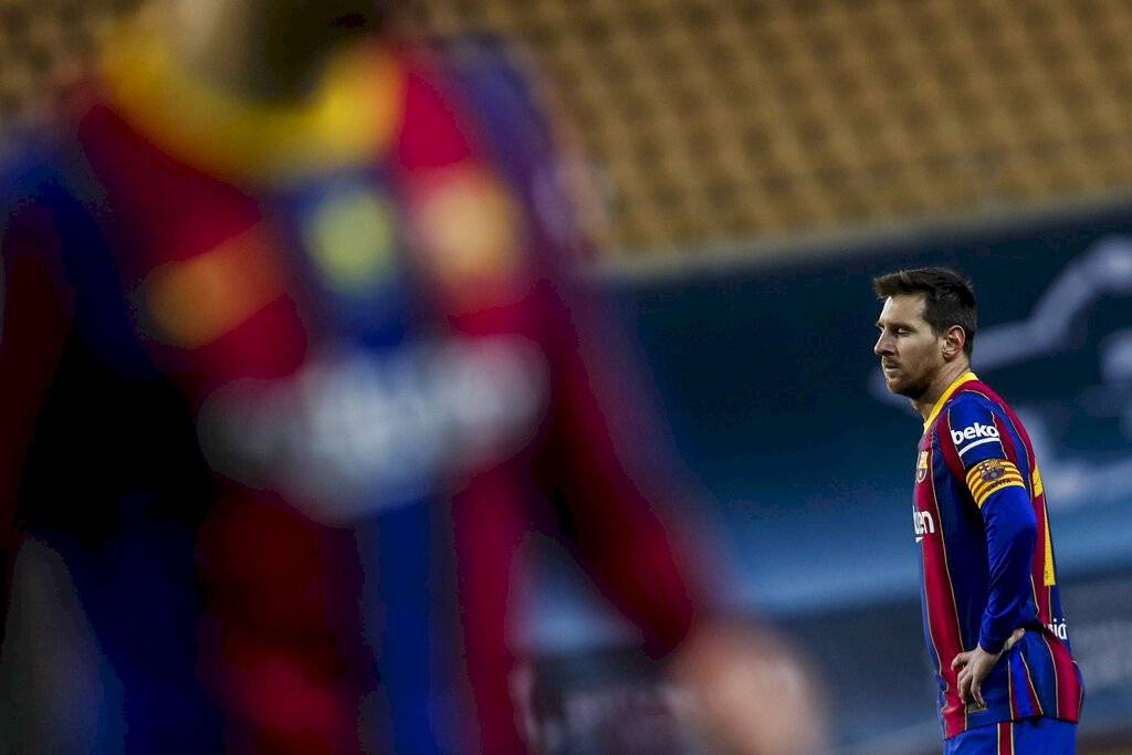 Leo Messi, expulsado en los últimos compases de la prórroga de la final de la Supercopa de España
