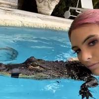 Lele Pons es acusada de maltrato animal al posar con cocodrilo amarrado