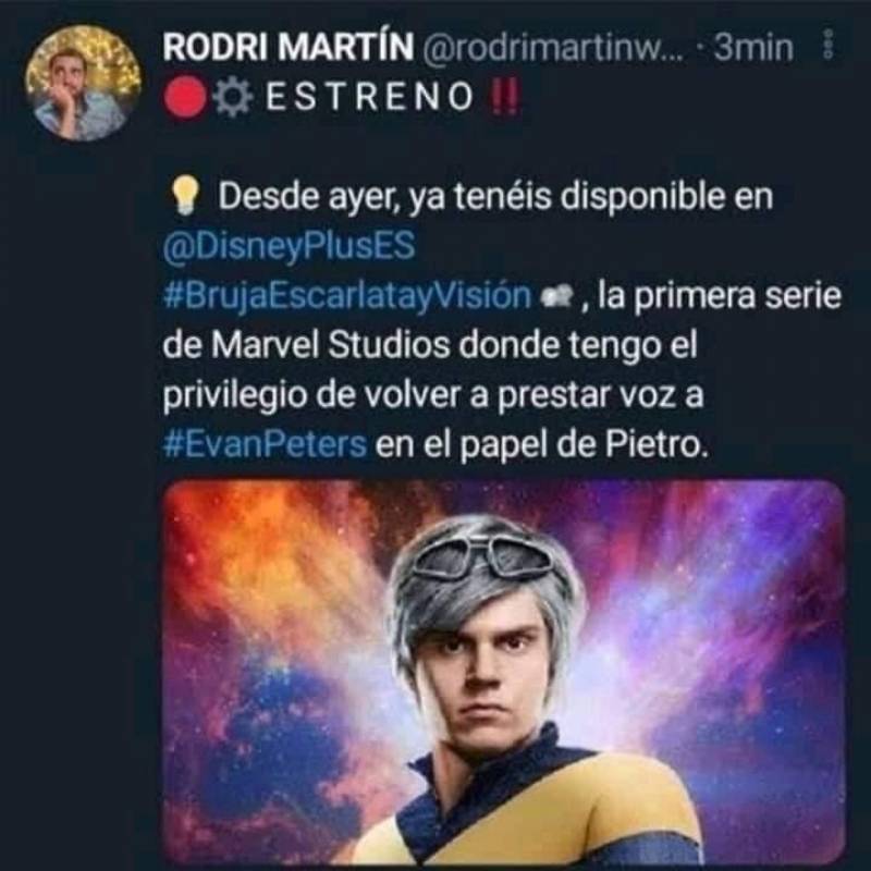 Pietro Maximoff o Quicksilver estaría presente en la serie WandaVision