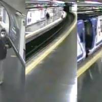 ¡De último momento! Policía salva a hombre de ser arrollado por el Metro en Madrid