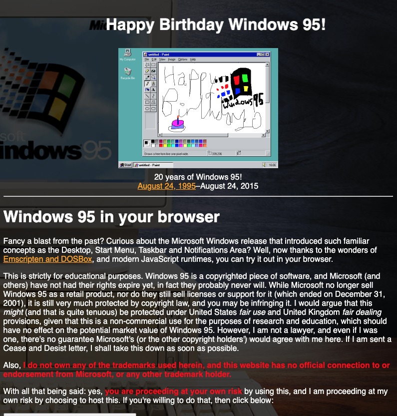 Windows 95 retro