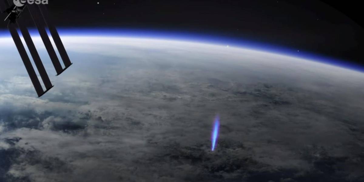 Muy extraño: la Estación Espacial Internacional detectó chorros azules de las nubes hacia el espacio, ¿qué son?