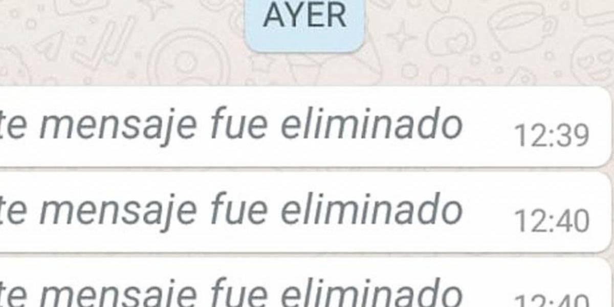 ¿WhatsApp Web muestra los mensajes eliminados?