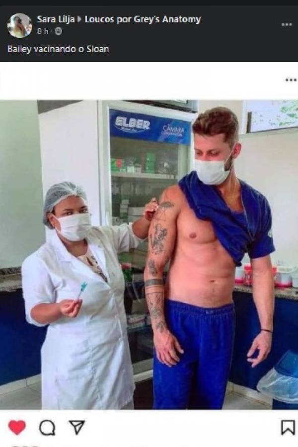 Foto de profissional da saúde sendo vacinado acaba em meme de Grey’s Anatomy; confira