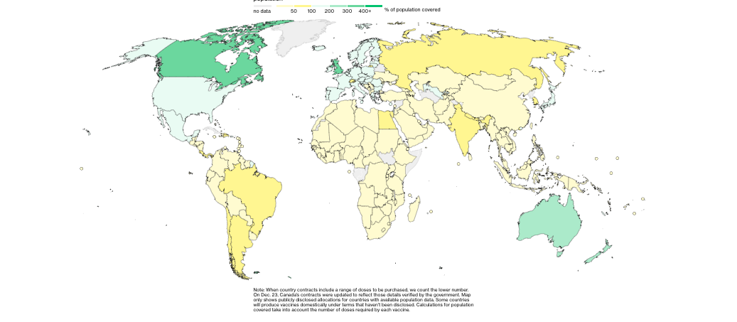 Mapa de contratos en el mundo