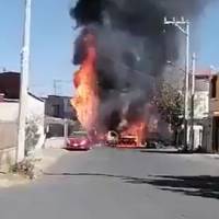 Reportan incendio de pipa de gas en Chalco; quemó dos casas y tres vehículos