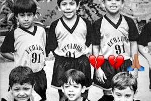 Cristhian Noboa junto a Efraín Ruales de pequeños