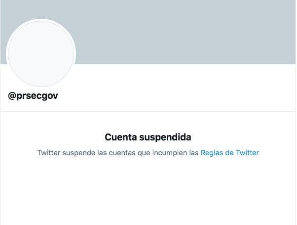 Twitter Suspende cuenta de Secretaria de la Gobernación