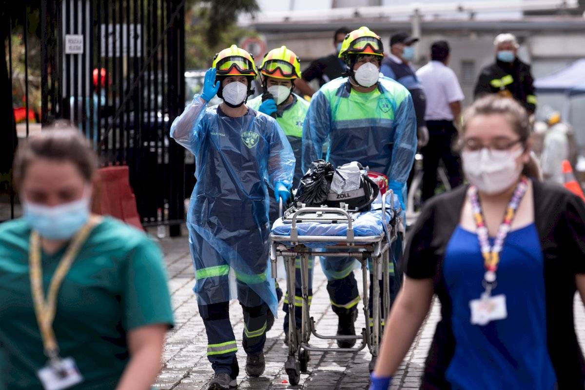 Incendio en hospital de Chile