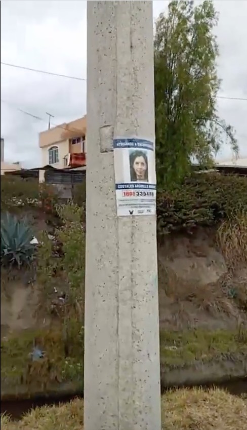 Lugar donde fue hallada Anavel Costales