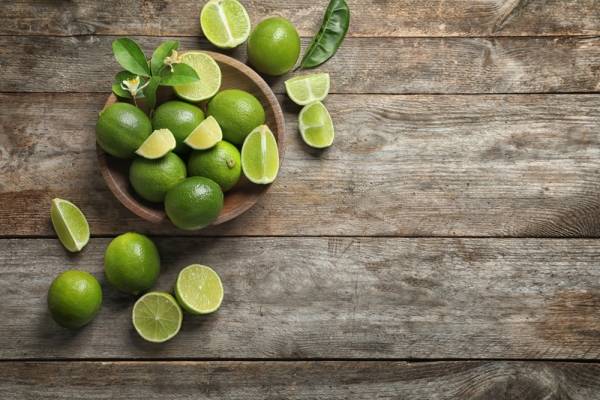 Limón verde frutas