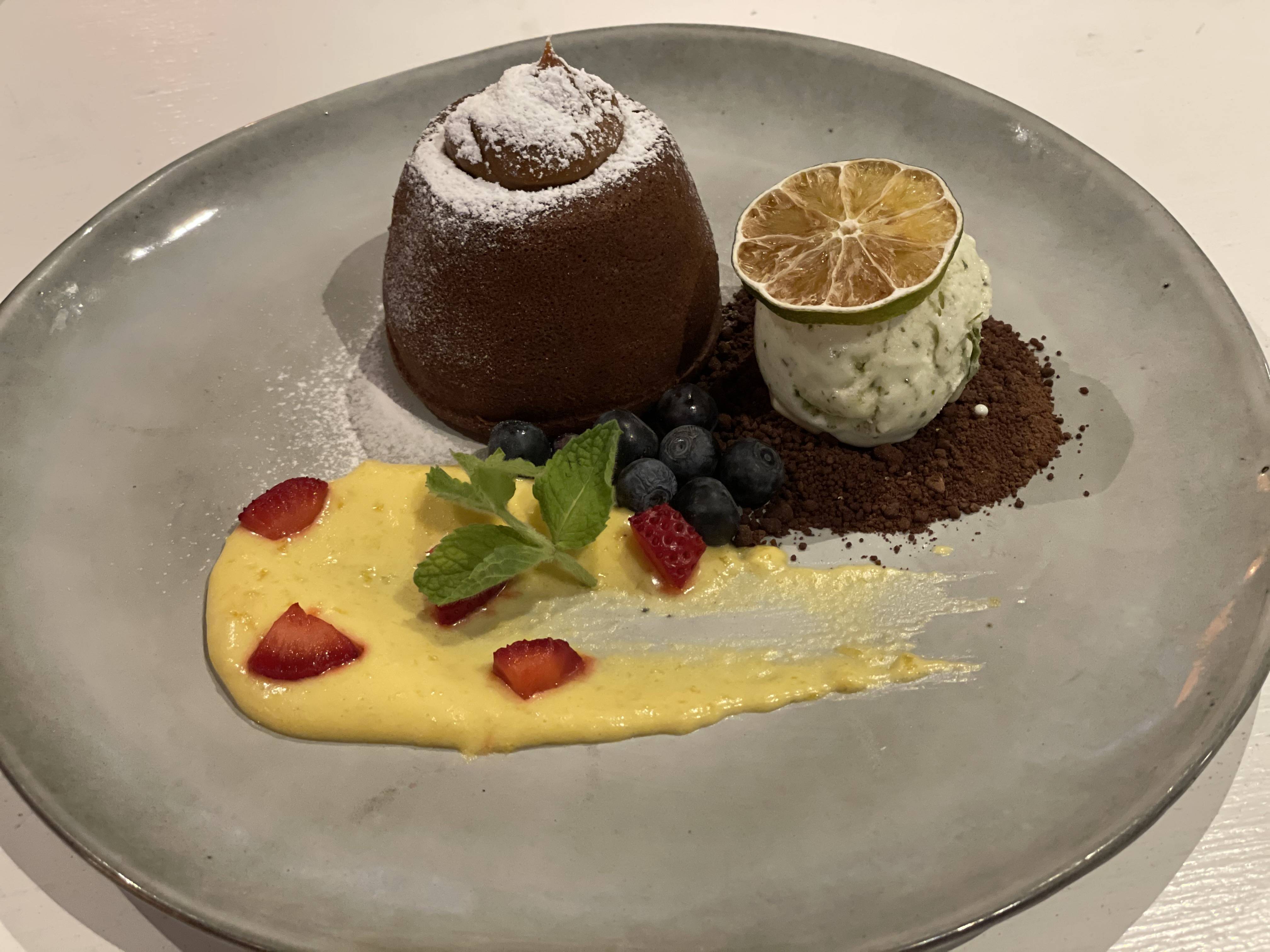 volcán de chocolate