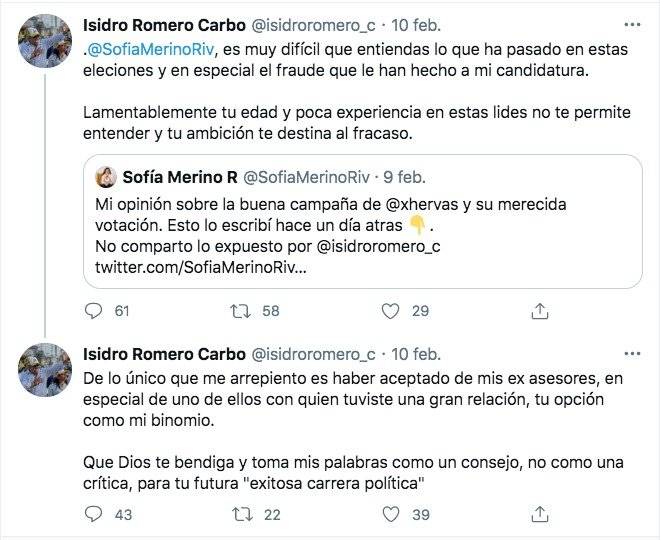 Twitter de Isidro Romero