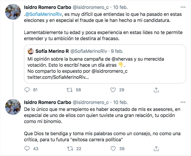 Twitter de Isidro Romero Twitter de Isidro Romero