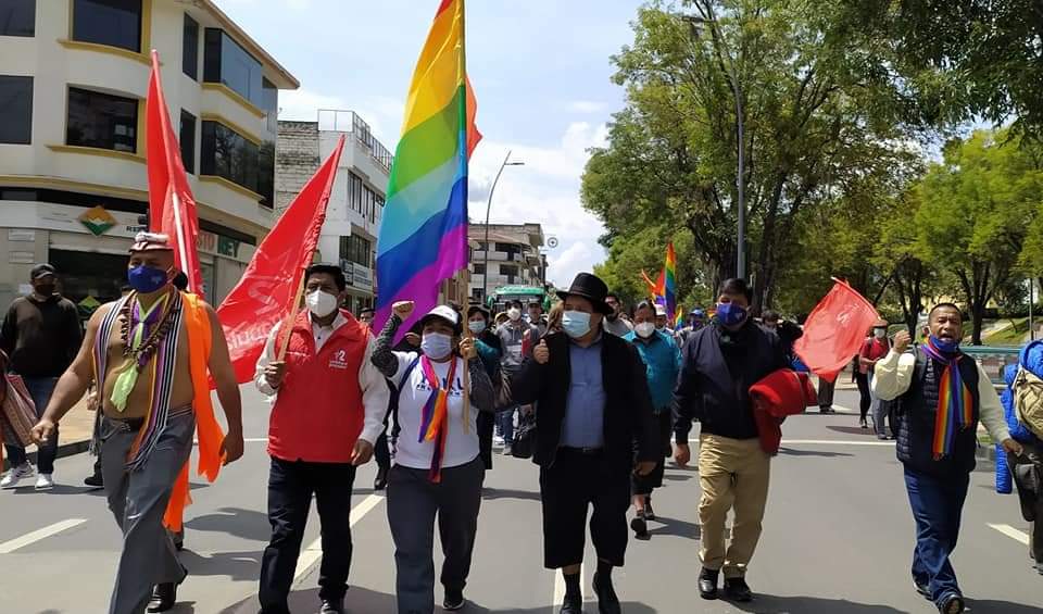 Marcha indígena parte desde Loja