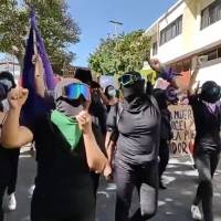 Colectivos feministas protestan en Chilpancingo por la candidatura de Félix Salgado Macedonio