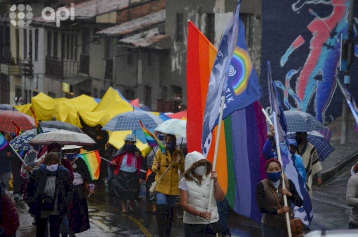 Marcha indígena en Cuenca: