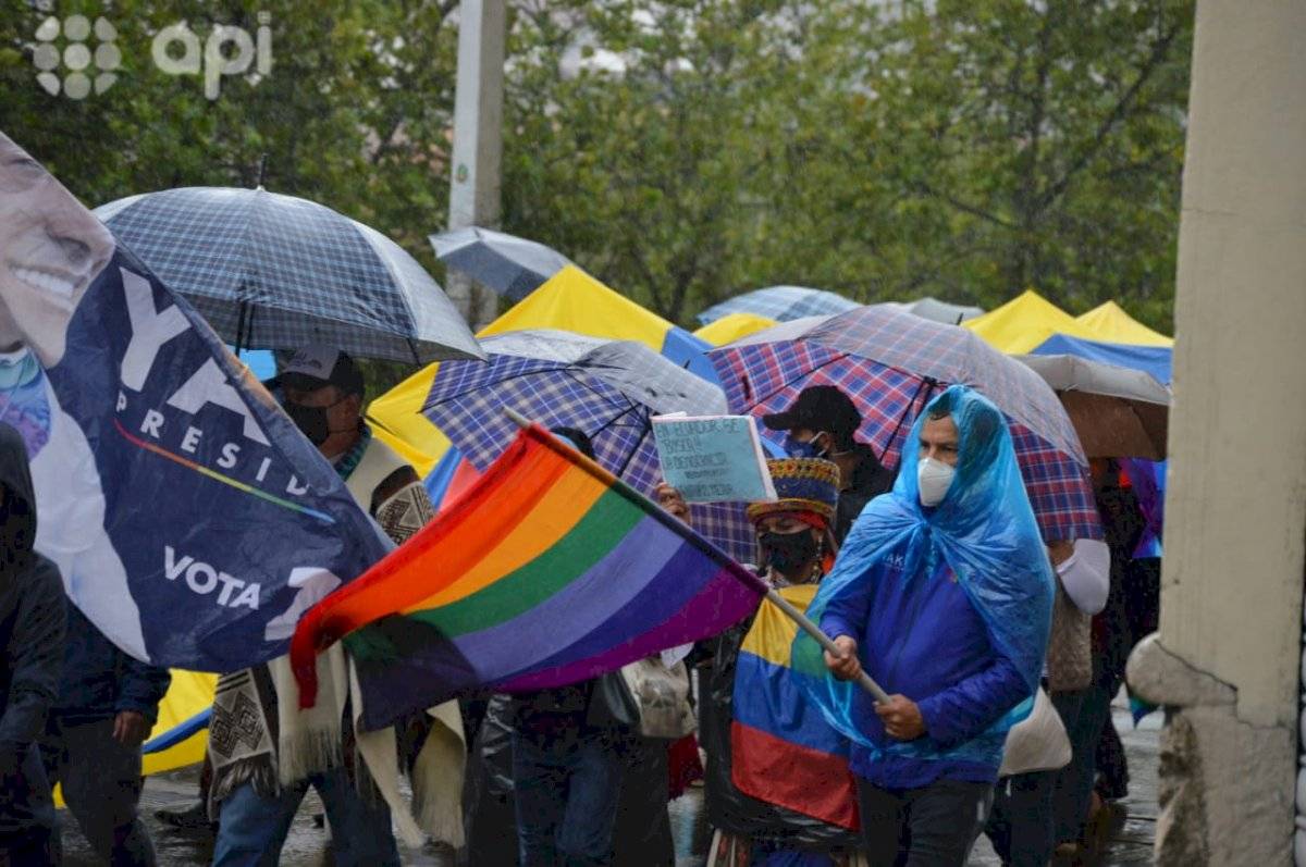 Marcha indígena en Cuenca