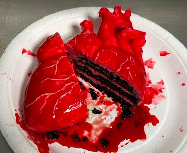 bizcocho de corazón