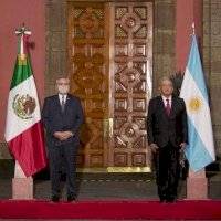 Así fue la recepción del presidente Alberto Fernández en Palacio Nacional