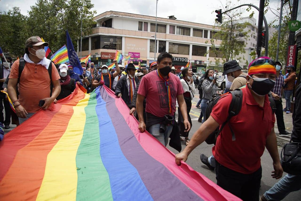 Manifestación indígena en Quito