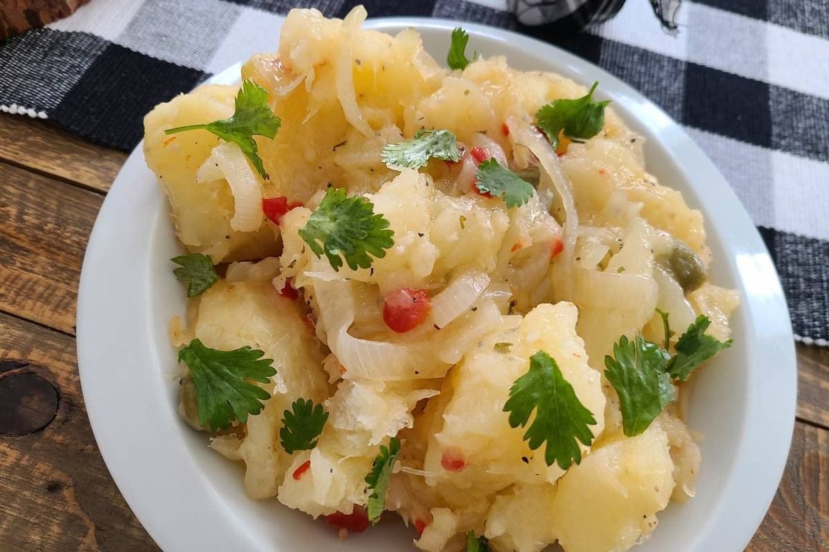 Receta Deliciosa yuca en escabeche al estilo de Michelle Flores Sabrosia Puerto Rico