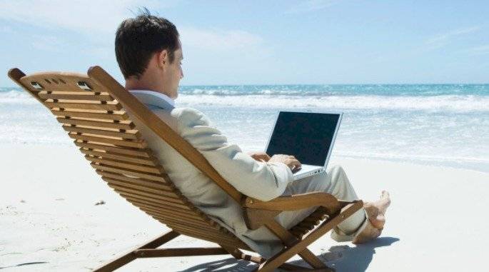trabajar en la playa