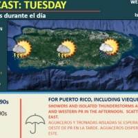 Pronostican otro día lluvioso con tronadas para Puerto Rico