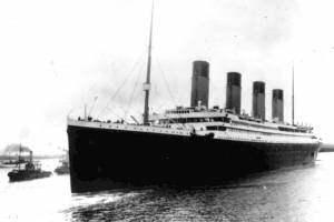 Titanic partiendo de Southampton, Inglaterra